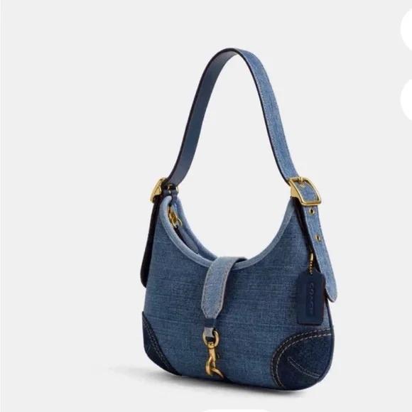 Coach Hamptons Hobo Bag in denim - Picture 3 of 6